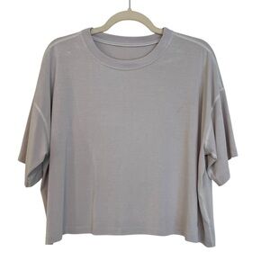 Lululemon Athletica Softstreme Relaxed Tee Shirt Moonstone Grey 4 Yoga Lounge